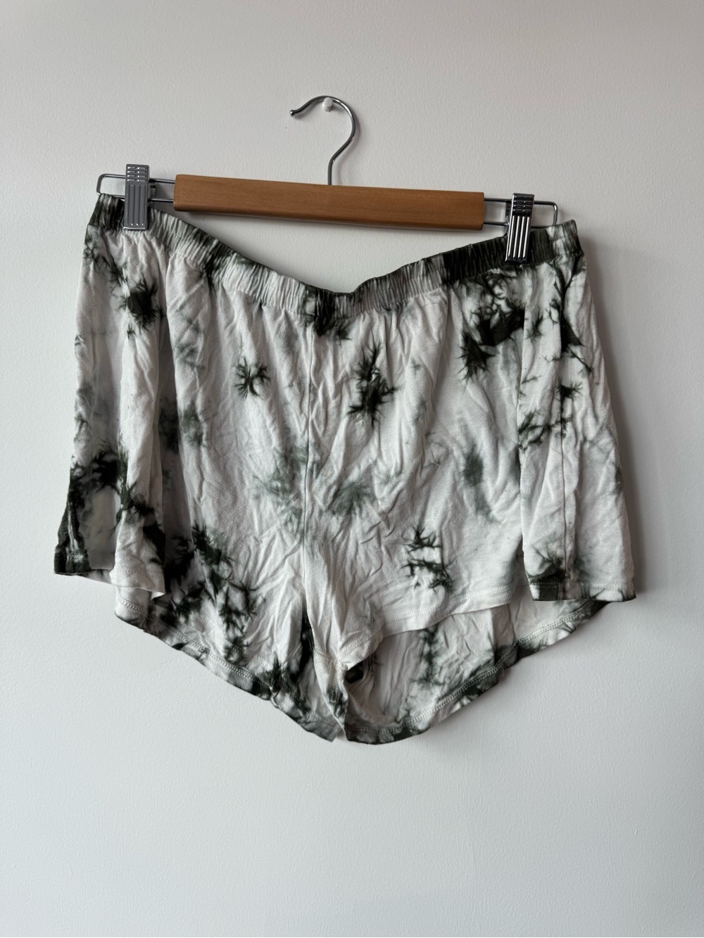 Aerie Tie Dye High-Waisted Pajama Lounge Shorts Women Medium M Soft Knit